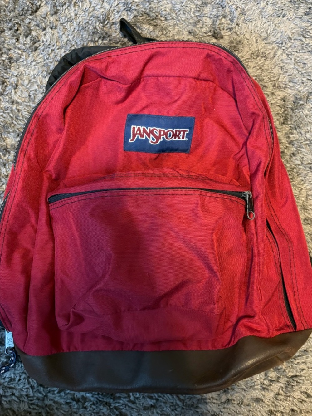 Jansport Red Backpack with Brown Base